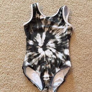 Black and White Tie-Dye leotard